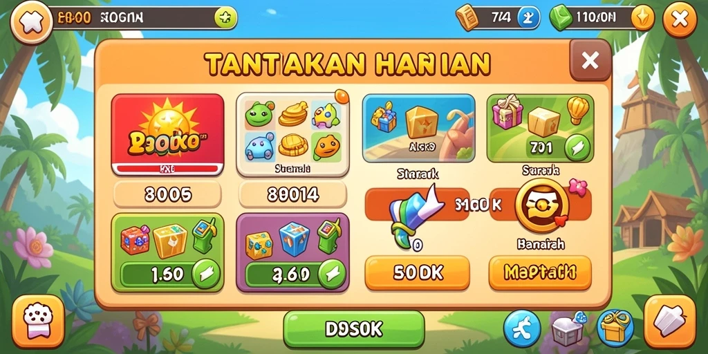 Level yang penuh warna dan tantangan.