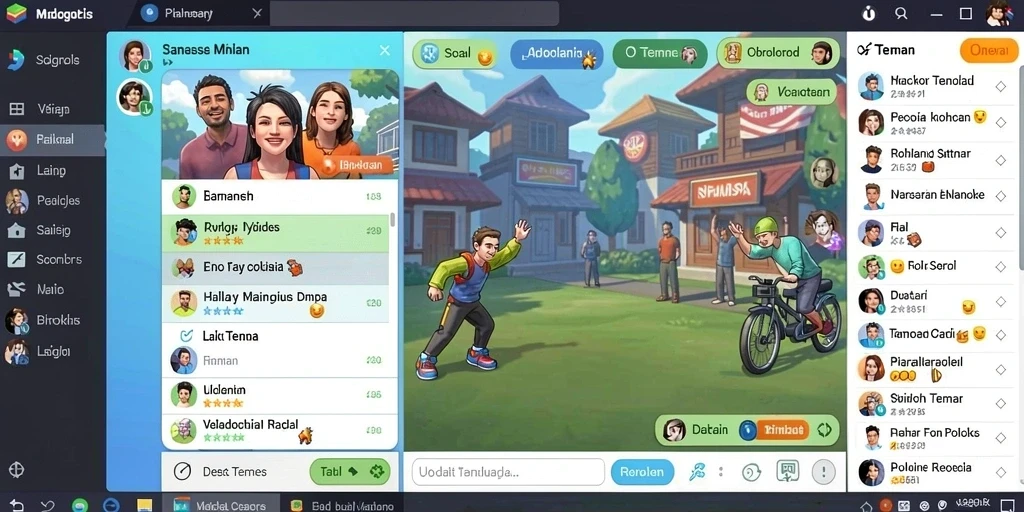 Screenshot menunjukkan fitur komunitas yang aktif.