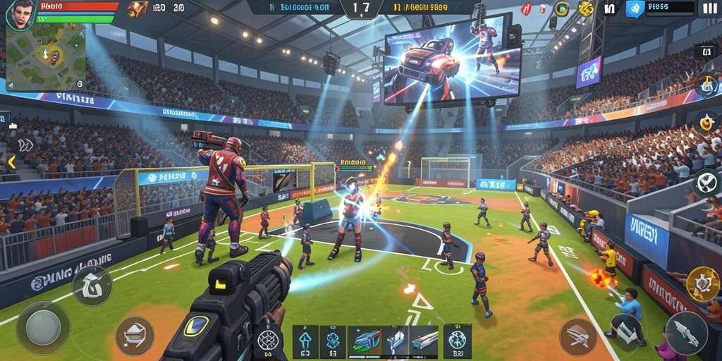 Mode multiplayer yang memungkinkan interaksi dengan teman.